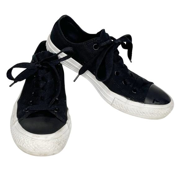 CONVERSE Chuck Taylor II All Star Ox Sneakers Low Top Black White Unisex M6/W8 - Picture 10 of 10